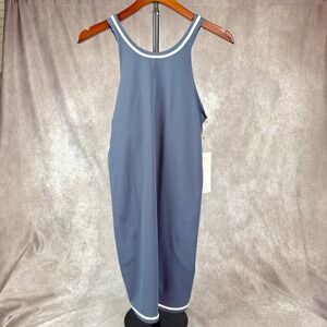 Vuori Volley Dress Azure Blue Performance Athletic Tennis Mini Dress Size L